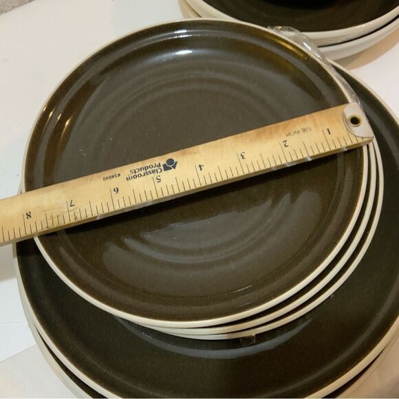 11pc Noritake Colorvara Chocolate Place Serving: Salad, Dinner Plates Bowls - Picture 12 of 16